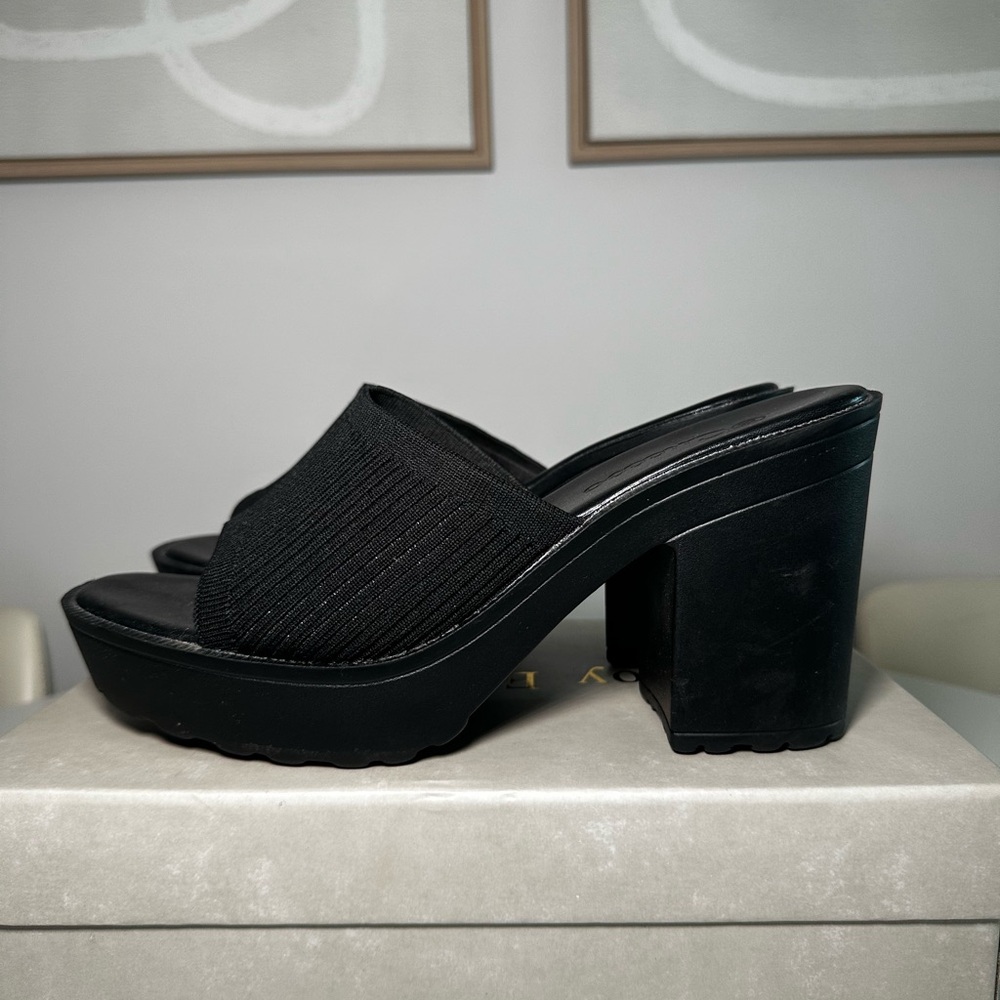 SHEIN Black Platform Mules